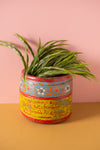 Vintage Hand Painted Wooden Pot (Re-worked) - 264