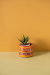 Vintage Hand Painted Wooden Pot (Re-worked) - 271