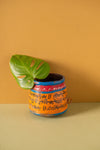 Vintage Hand Painted Wooden Pot (Re-worked) - 278