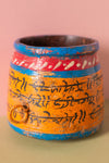 Vintage Hand Painted Wooden Pot (Re-worked) - 278