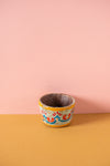Vintage Hand Painted Wooden Pot (Re-worked) - 281