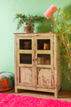Vintage Cream Glazed Cabinet