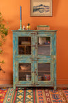 Vintage Turquoise Display Cabinet
