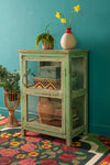 Pale Green Vintage Display Cabinet