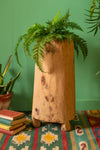Tall Vintage Wooden Pot