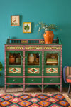 Superb Pink & Green Painted Sideboard (Re-worked)