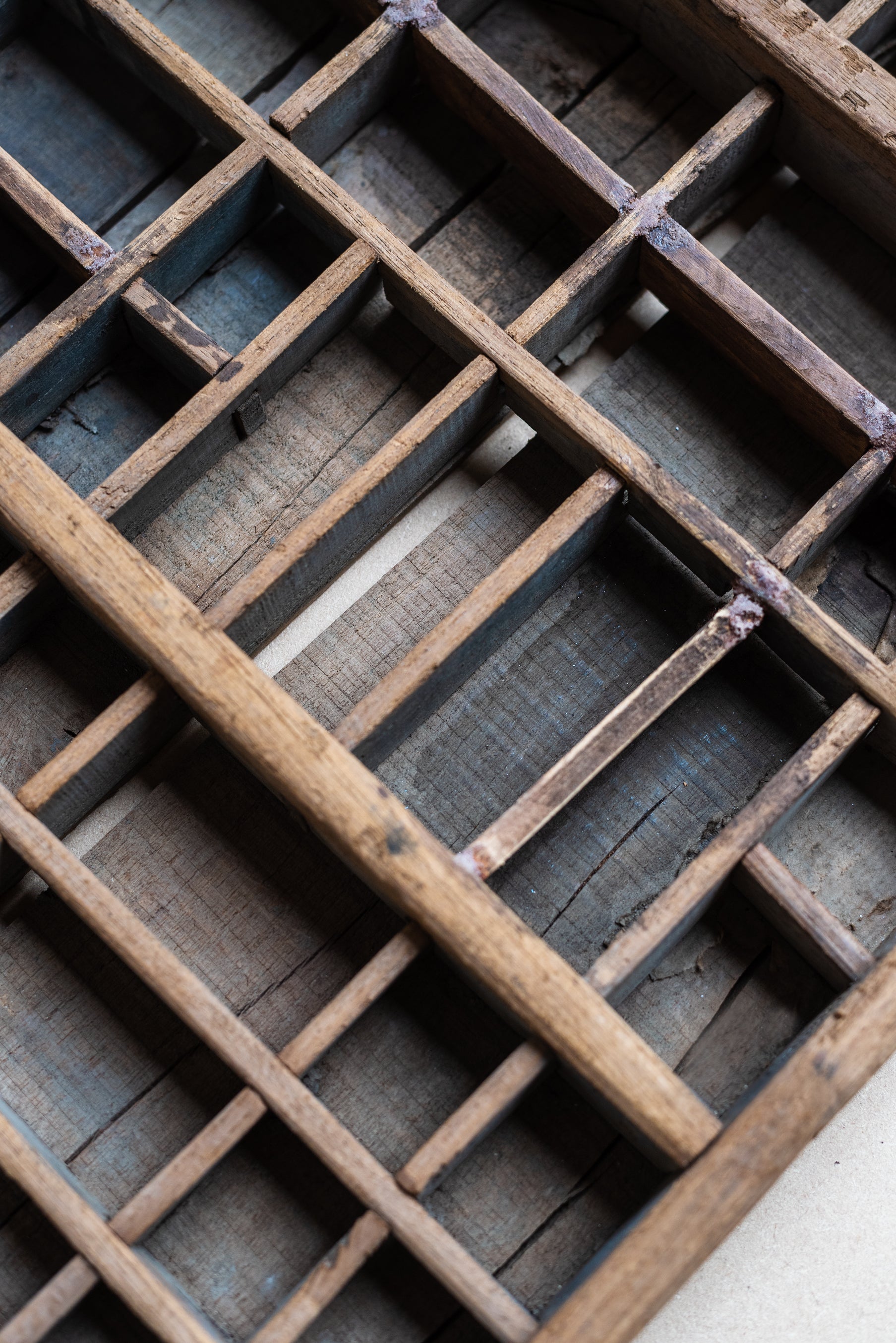 Vintage Wooden Printing Press Tray Ian Snow Ltd