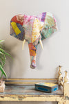 Embroidered Patchwork Elephant Wall Plaque