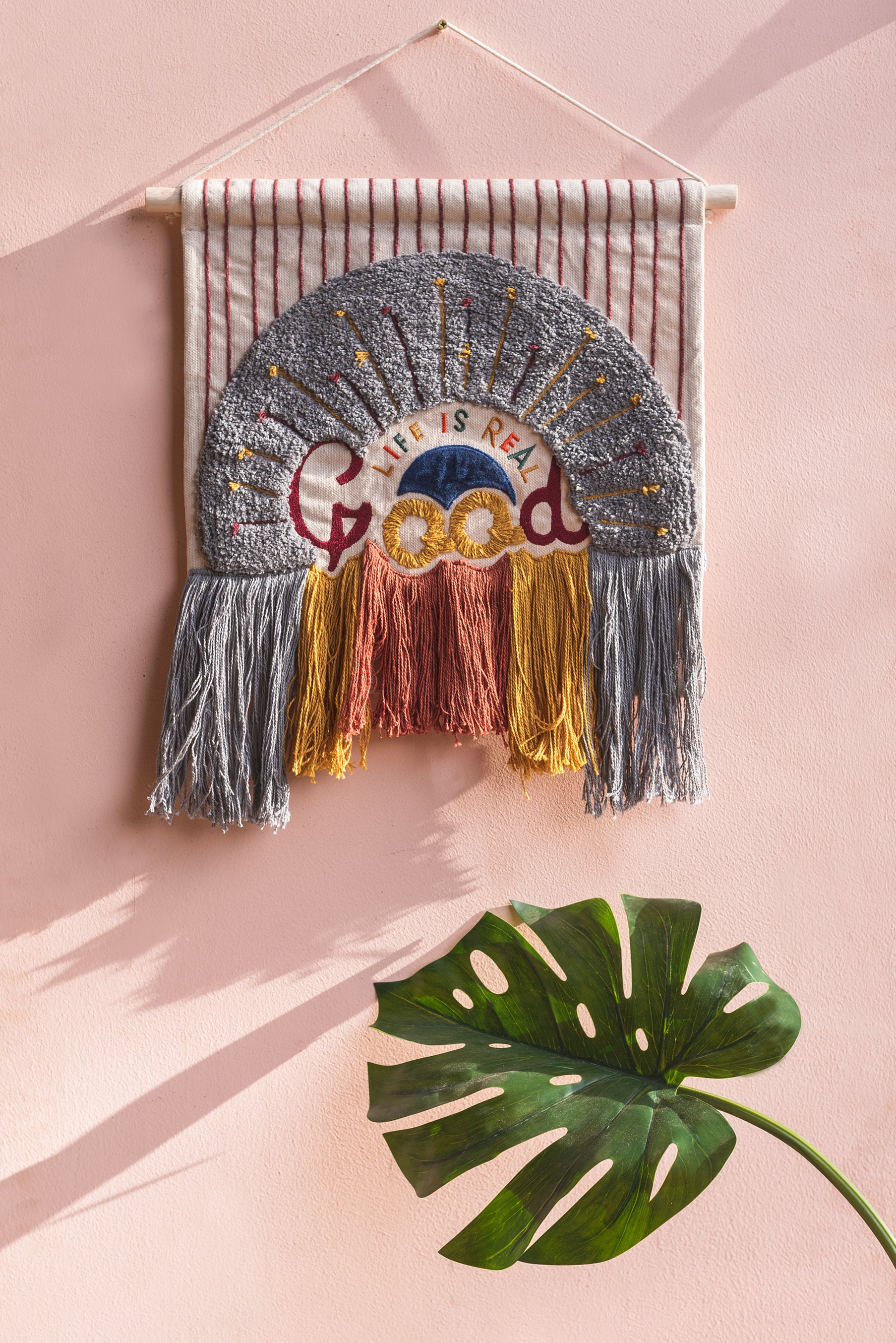 Life is Good Cotton Wall Hanging