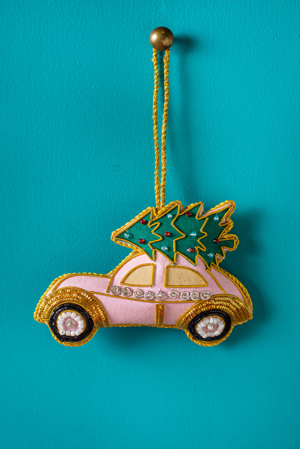 Pink Car with Tree Decoration (Virgin Plastic Free)