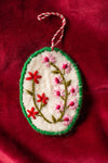 Trio of Embroidered Felt Decorations