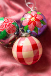 Set of Three Hand Painted Baubles