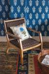 Charcoal Cotton Block Print Chair